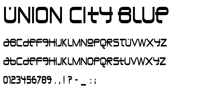 Union City Blue font
